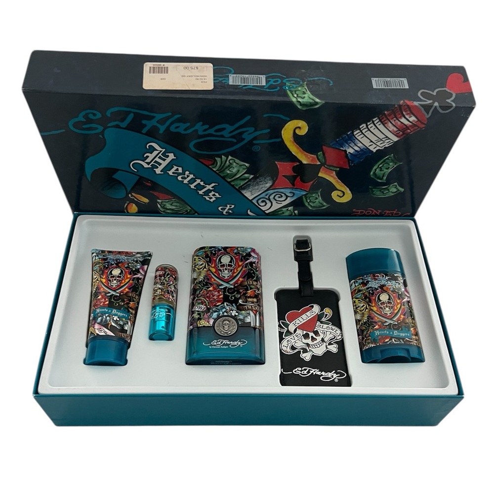Hearts & Daggers 5Pcs Men Set Ed Hardy Christain Audigier Discontinued Cologne